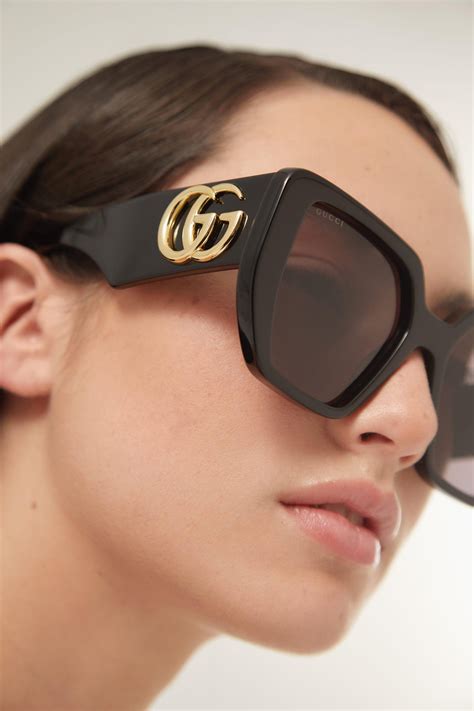 gucci gg logo sunglasses|Gucci oversized sunglasses.